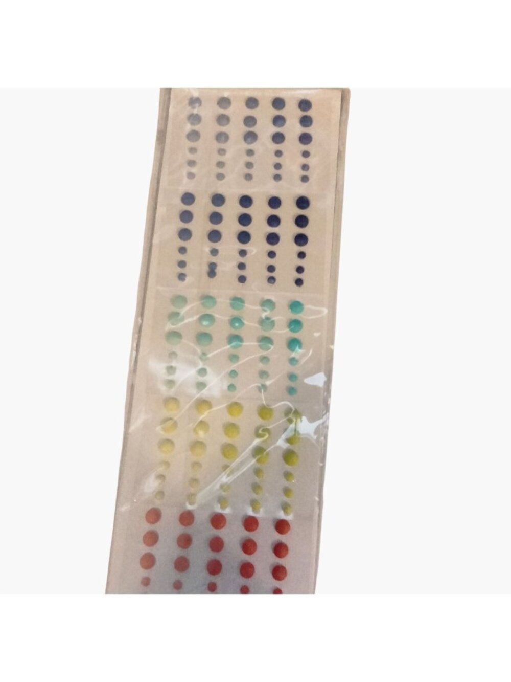 Adhesive Embellishment Dots Rainbow Colors 3MM  5MM Sizes Stampin Up 150 Ct